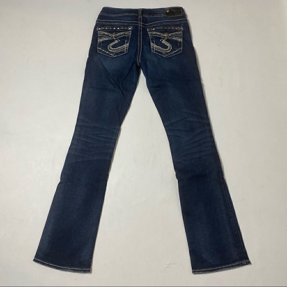 Silver | Aiko Mid-Rise Slim Boot Cut Jeans - Picture 6 of 9